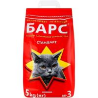 Наполнитель бентонитовый Барс №3 стандарт 1,5-2,5 мм с ароматом лаванды 5 кг