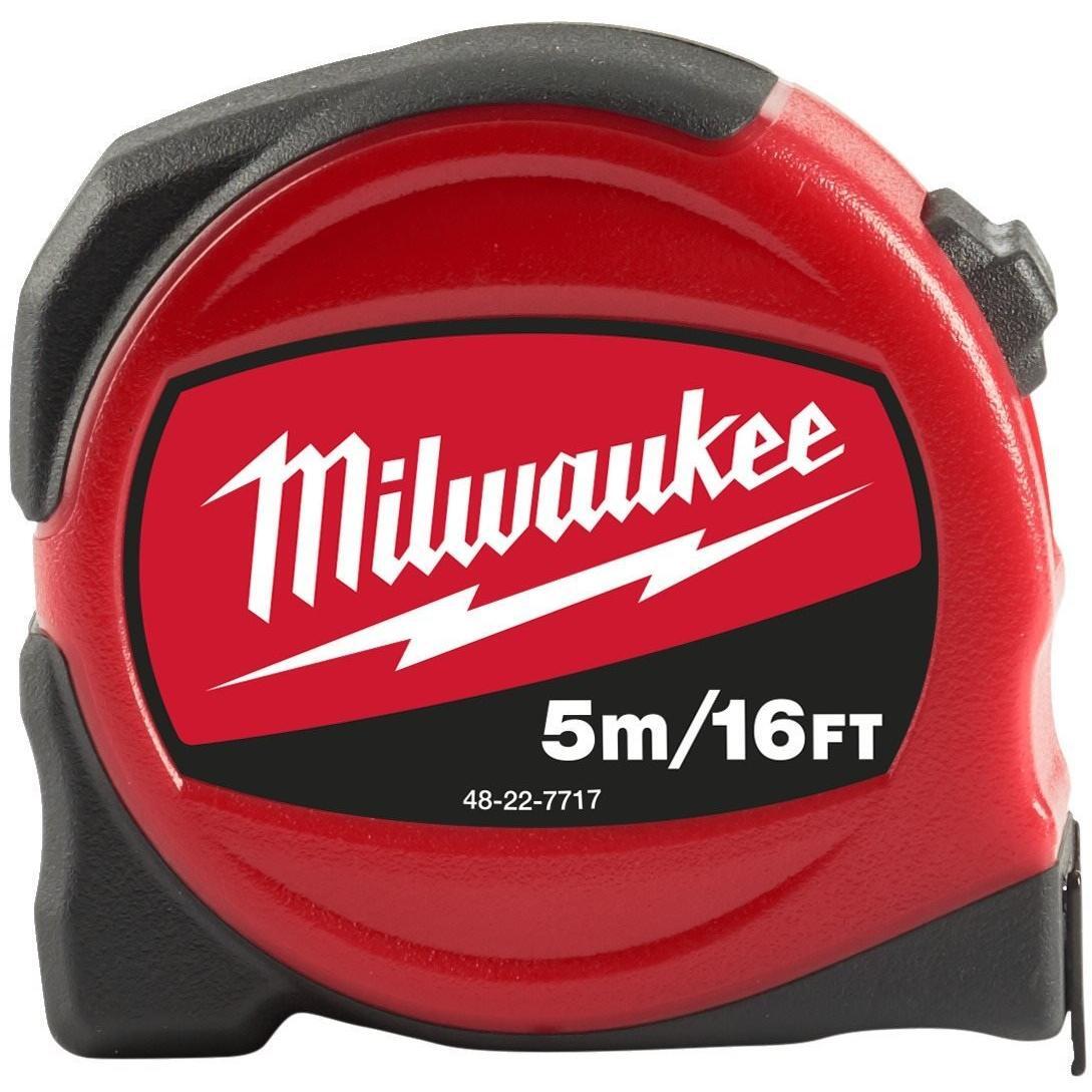 Рулетка Milwaukee Slimline S5-16/25, 5мх25мм, с фиксатором сматывания, АБС-пластик (48227717) фото