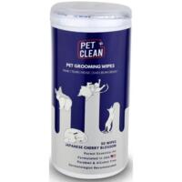 Салфетки влажные Pet Clean для груминга ежедневная очистка с ароматом цветков японской вишни 50 шт
