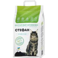 Наполнитель бентонитовый натуральный для кошачьих туалетов Стефан макси 2,7-5 мм 6 кг