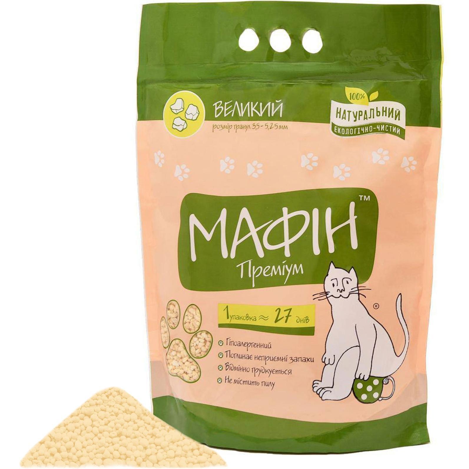 Наполнитель бентонитовый Мафин крупный 4 кг фото 1