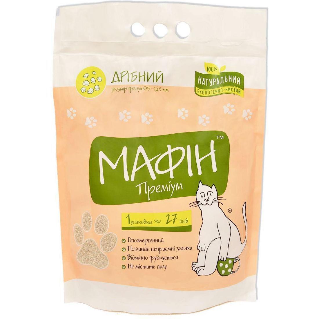 Наполнитель бентонитовый Мафин мелкий 4 кг фото 1