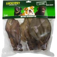 Ласощі для собак Lucky Pet Вухо яловиче 3 шт