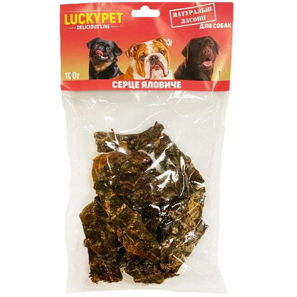 Ласощі для собак Lucky Pet Серце яловиче 100 гфото1