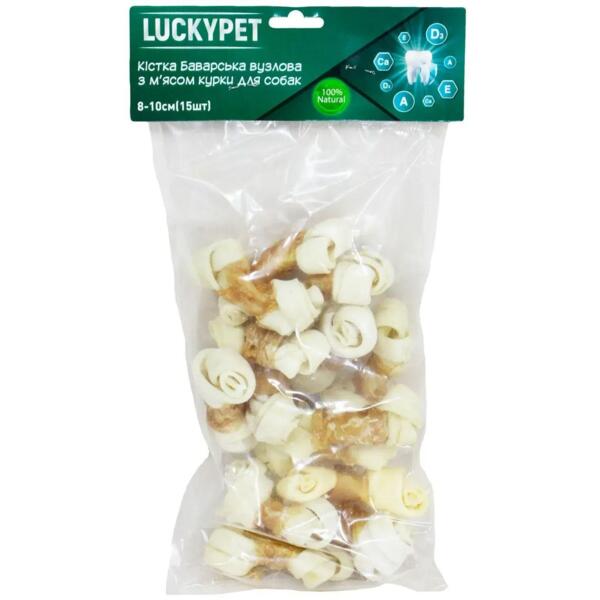 

Лакомства для собак Lucky Pet Кость Баварская узловая №1 с мясом курицы 8-10 см 15 шт