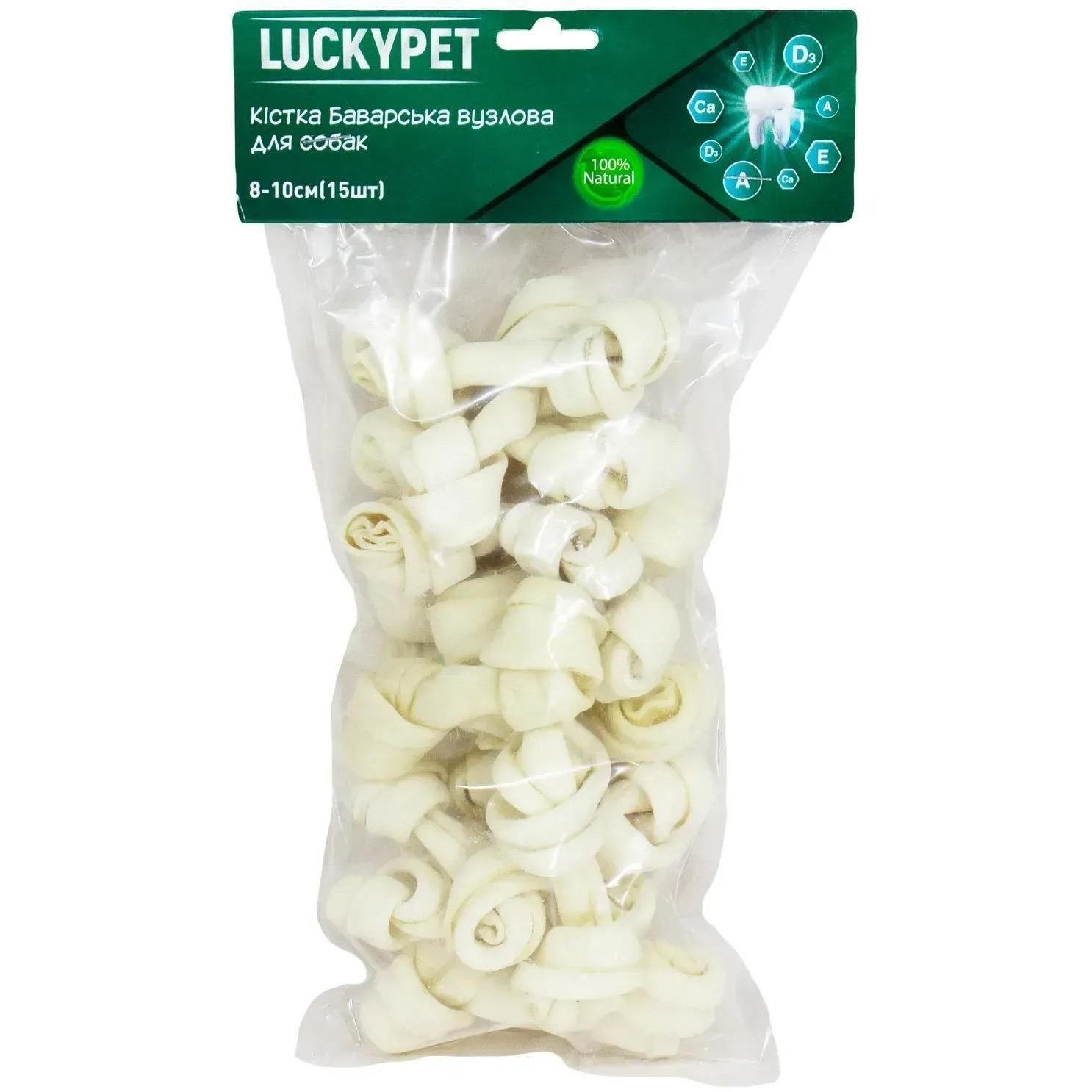 Лакомства для собак Lucky Pet Кость Баварская узловая №1 8-10 см 15 шт фото 1