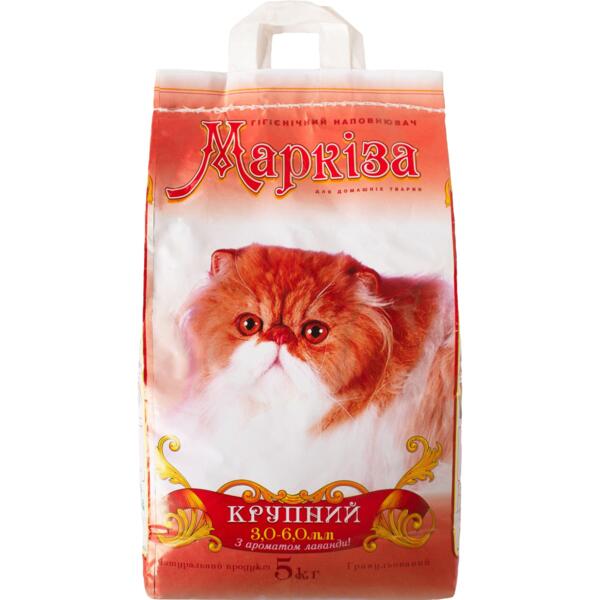 

Наполнитель бентонитовый Маркиза №1 крупный 3-6 мм с ароматом лаванды 5 кг