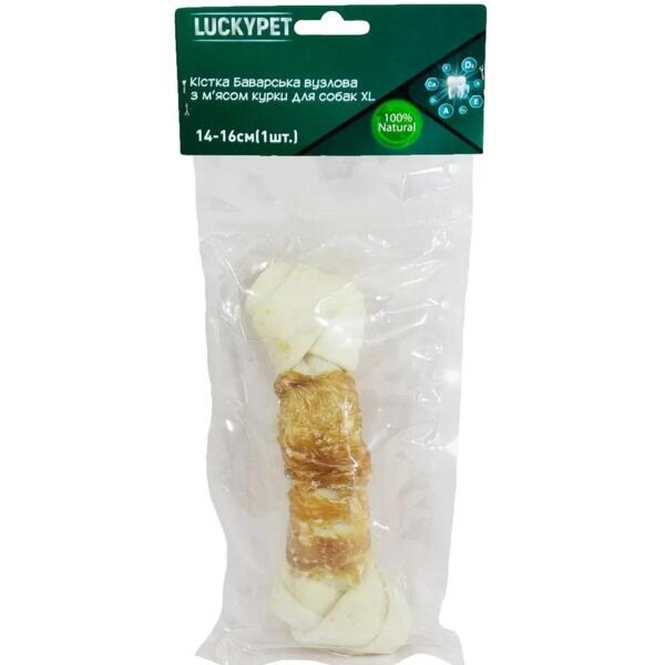 

Лакомства для собак Lucky Pet Кость Баварская узловая №3 XL с мясом курицы 14-16 см 1 шт
