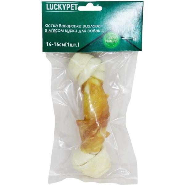 

Лакомства для собак Lucky Pet Кость Баварская узловая №3 L с мясом курицы 14-16 см 1 шт