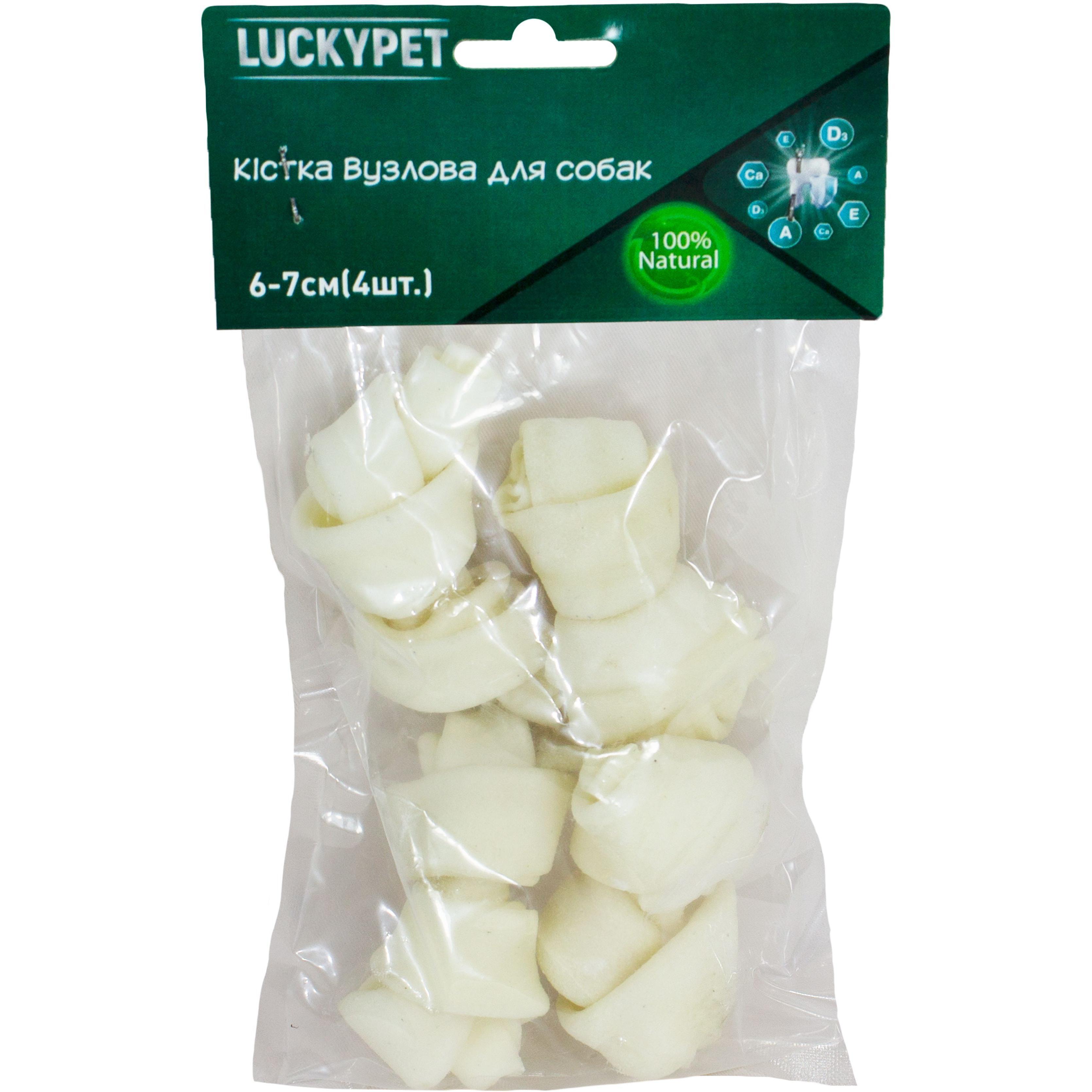 Лакомства для собак Lucky Pet Кость узловая №2 6-7 см 4 шт фото 1