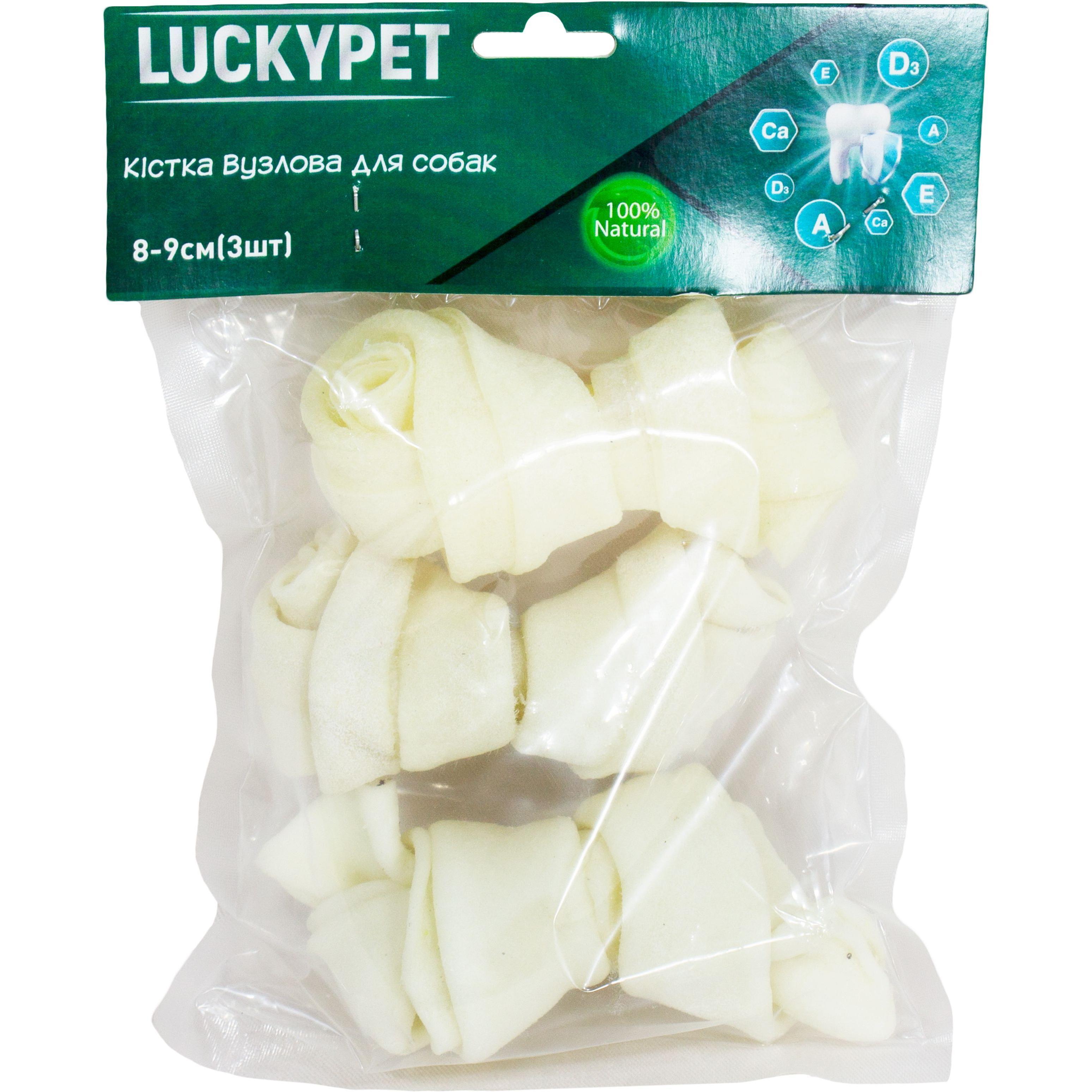 Лакомства для собак Lucky Pet Кость узловая №3 8-9 см 3 шт фото 1
