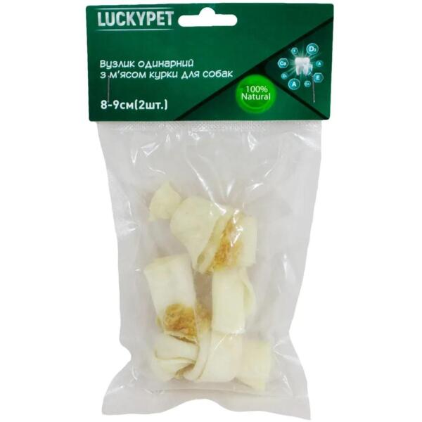 

Лакомства для собак Lucky Pet Узелок одинарный №2 с мясом курицы 8-9 см 2 шт