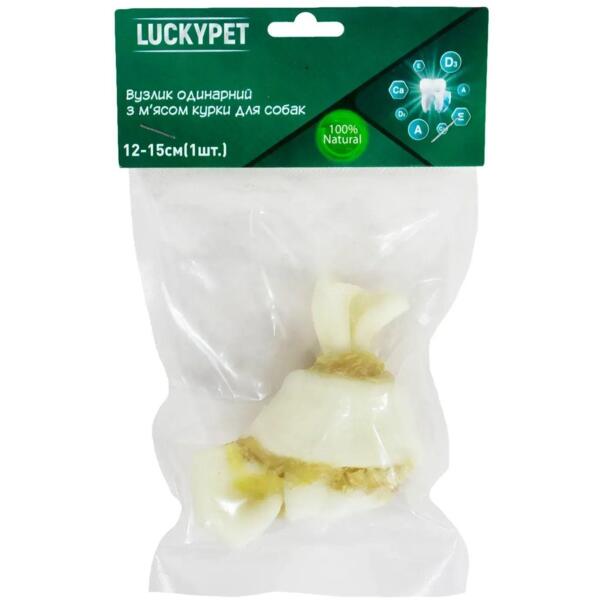 

Лакомства для собак Lucky Pet Узелок одинарный №4 с мясом курицы 12-15 см 1 шт