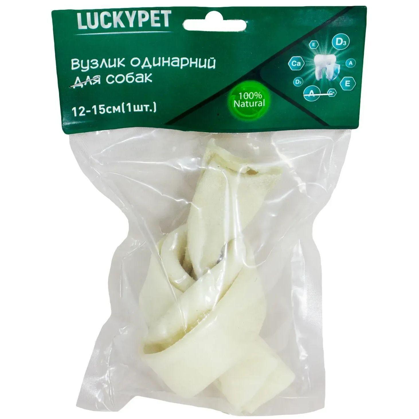 Ласощі для собак Lucky Pet Вузлик одинарний №4 12-15 см 1 штфото1