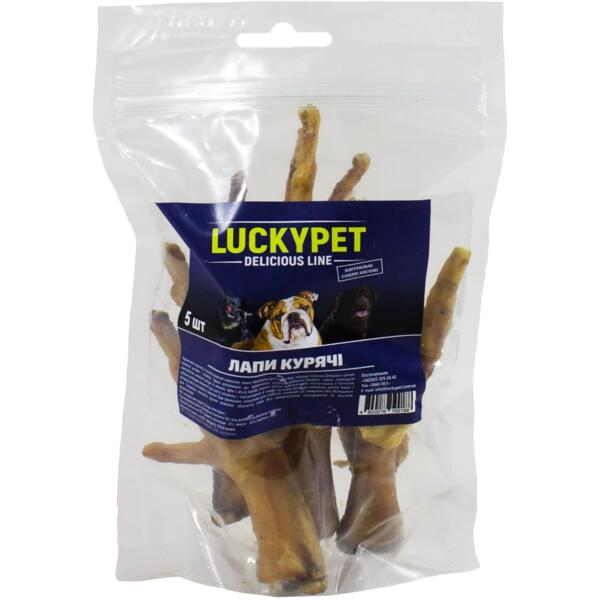 

Лакомства для собак Lucky Pet Лапы куриные 5 шт