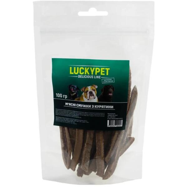 

Лакомства для собак Lucky Pet Мясные полоски из курицы 100 г