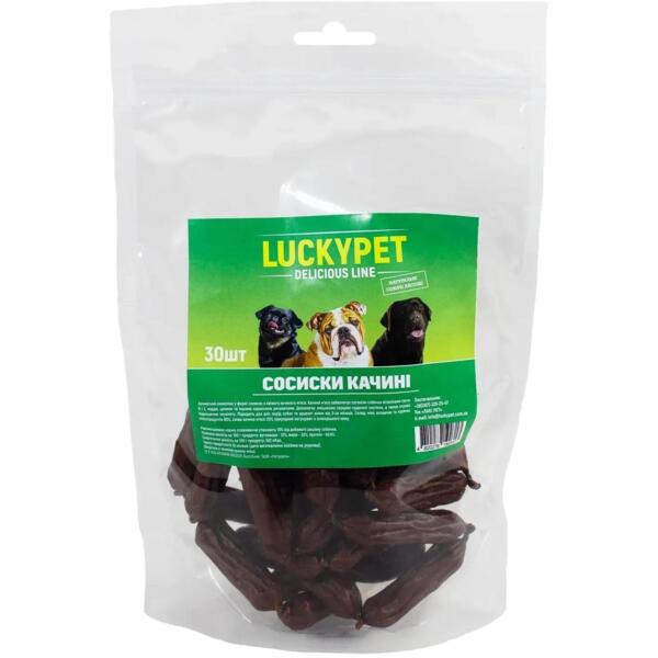 

Лакомства для собак Lucky Pet Сосиски утиные 30 шт