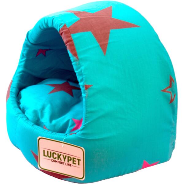 

Домик Lucky Pet №1 Белла Бирюзовый 36x32x32