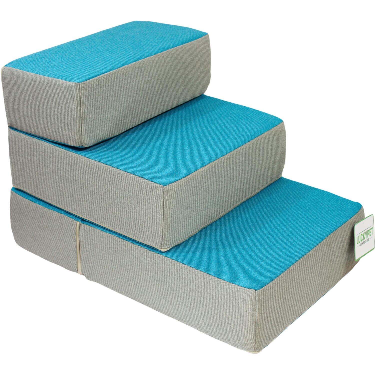 Ступеньки-трансформер Lucky Pet Эверест Бирюзовые 36x40x60