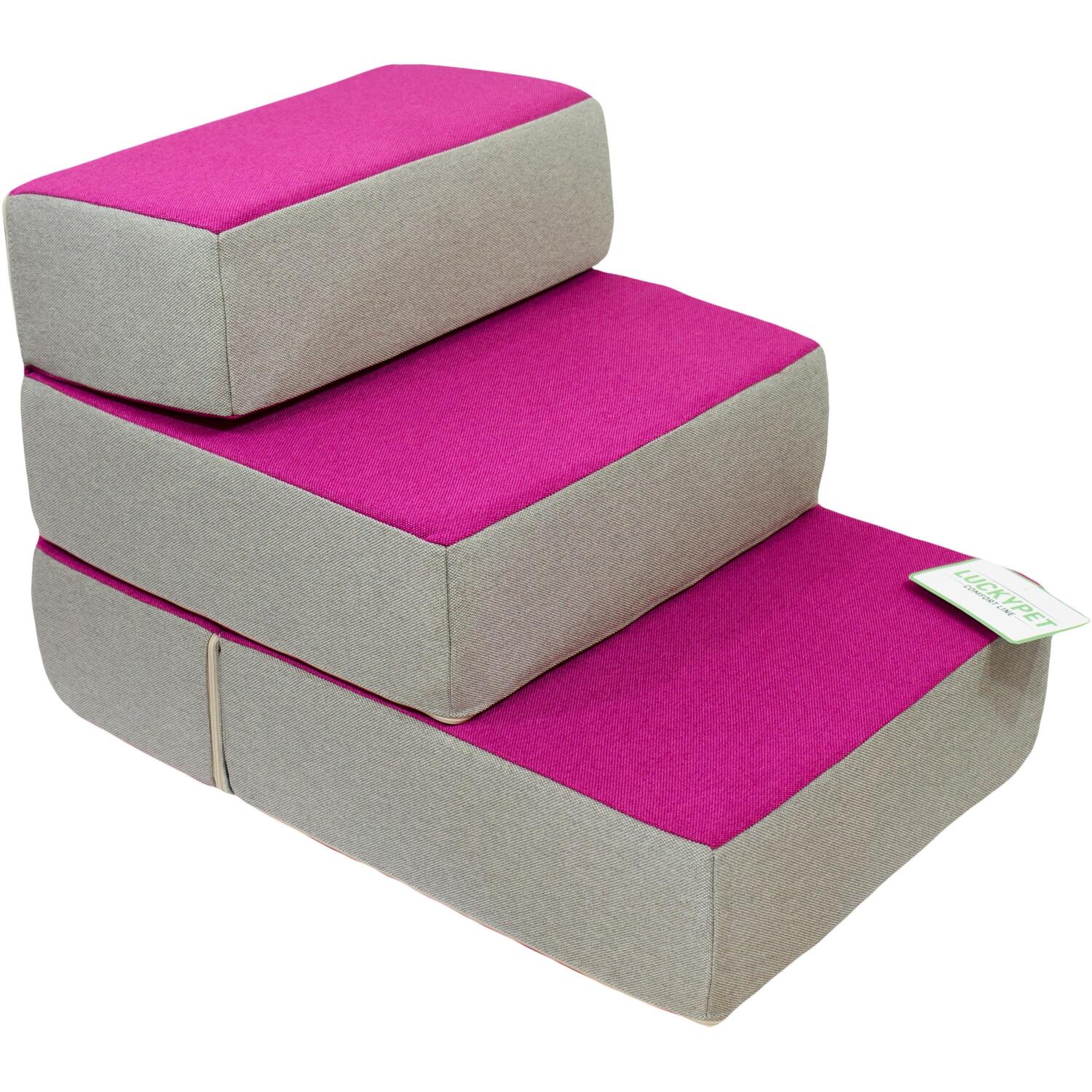 Ступеньки-трансформер Lucky Pet Эверест Фуксия 36x40x60