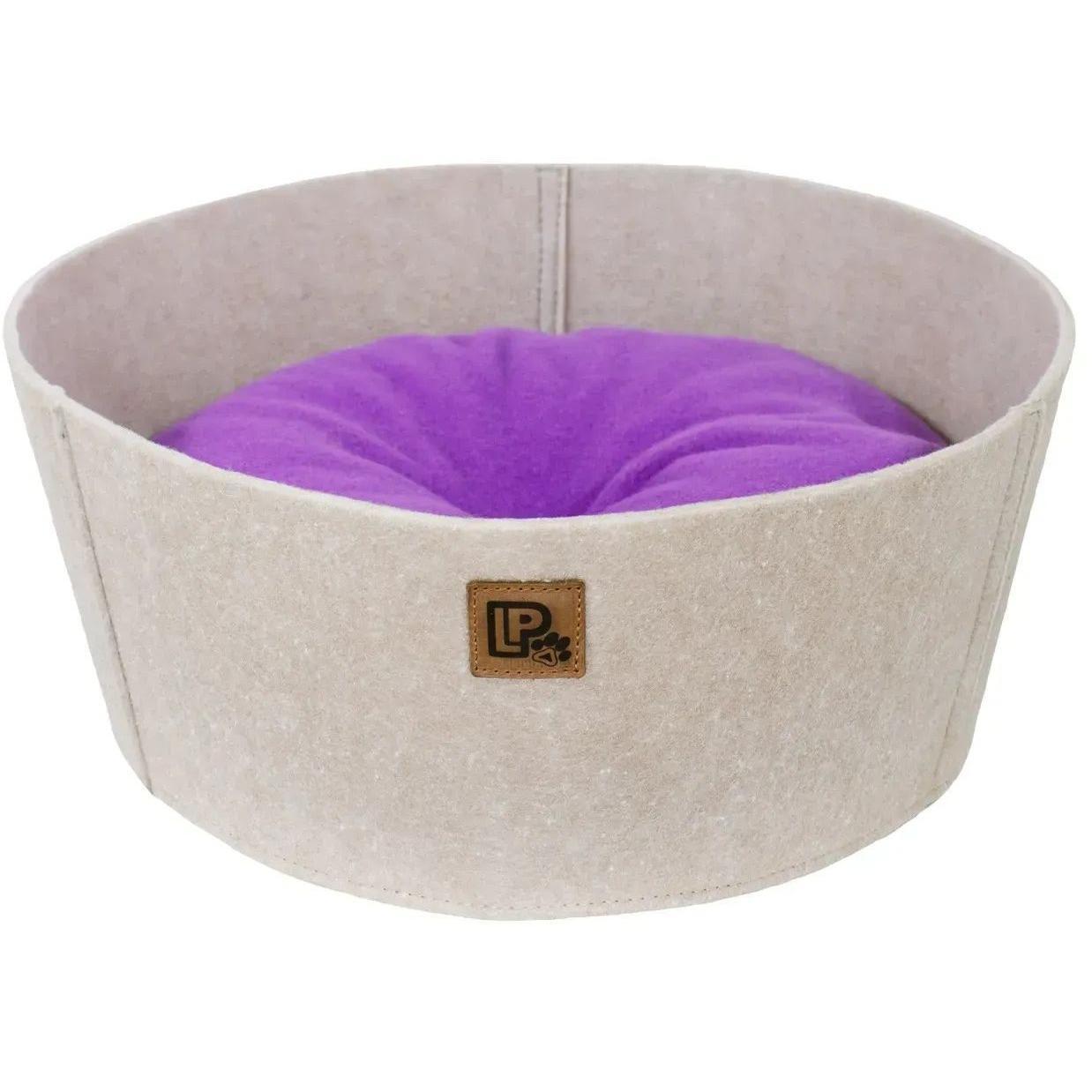 Лежанка Lucky Pet №3 Ремикс Беж-Фиолетовый 50x50x18