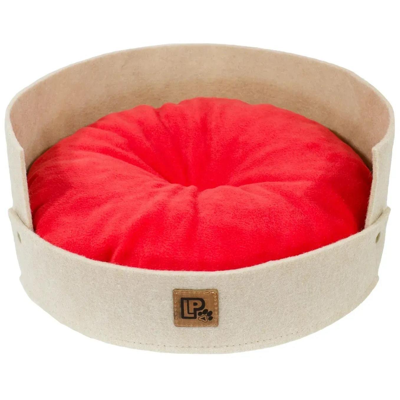 Лежанка Lucky Pet №3 РЕЛАКС Беж-Коралл 45x45x19