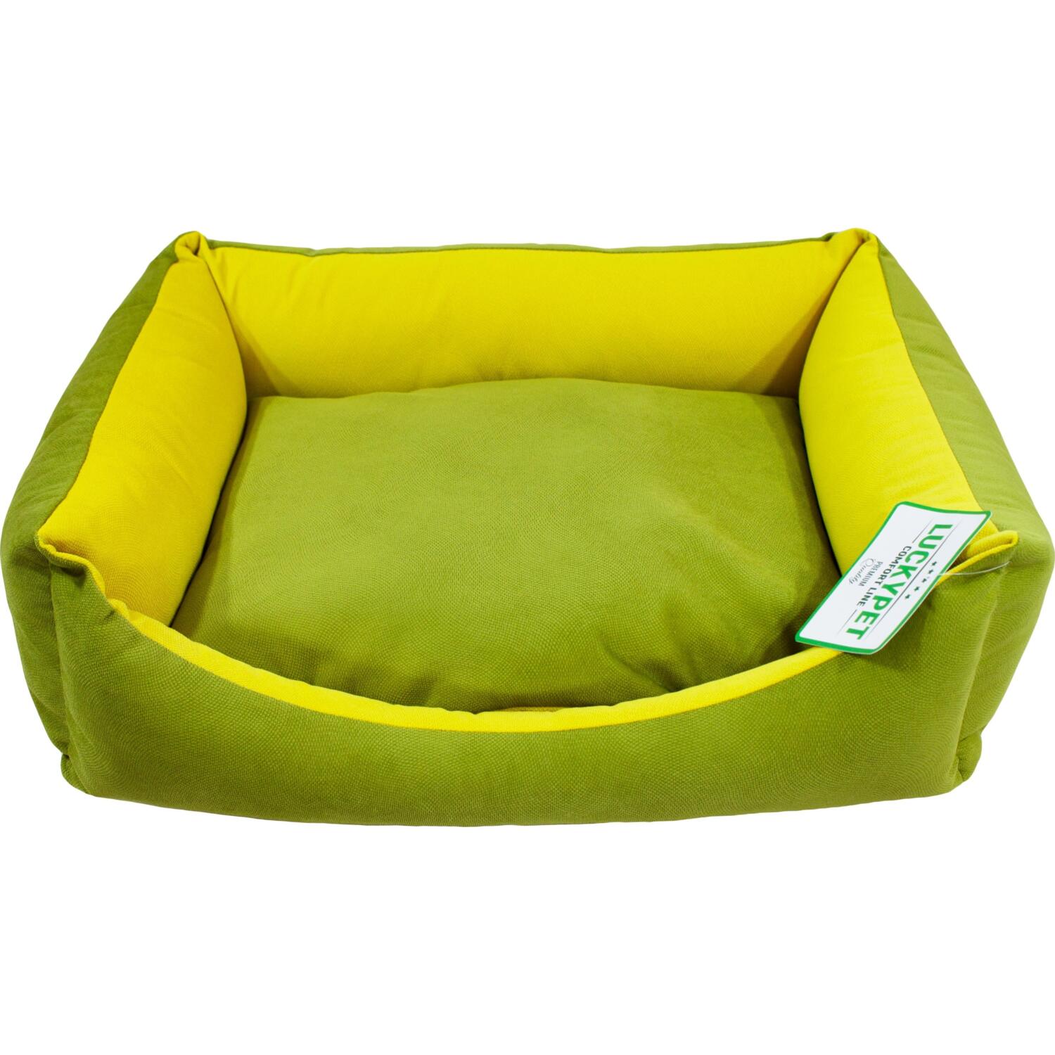 Лежак Lucky Pet №1 Лира-new Зеленый+Желтый 40x50x16