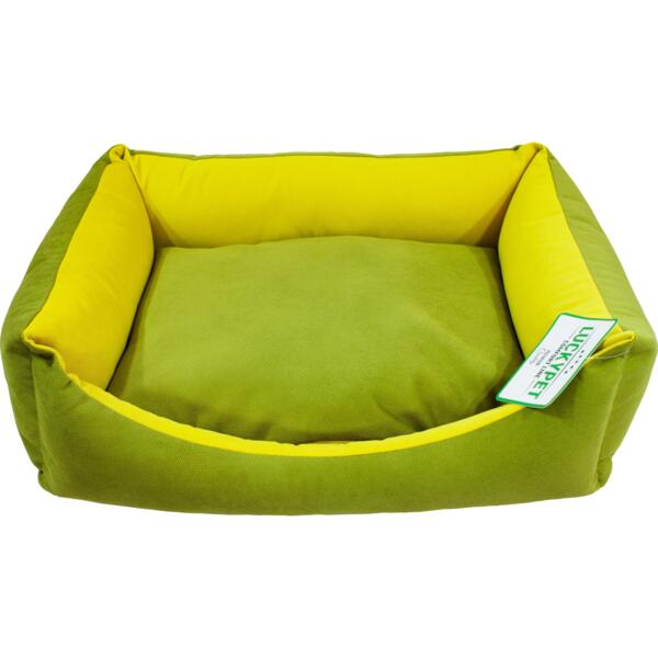 

Лежак Lucky Pet №3 Лира-new Зеленый+Желтый 60x80x20