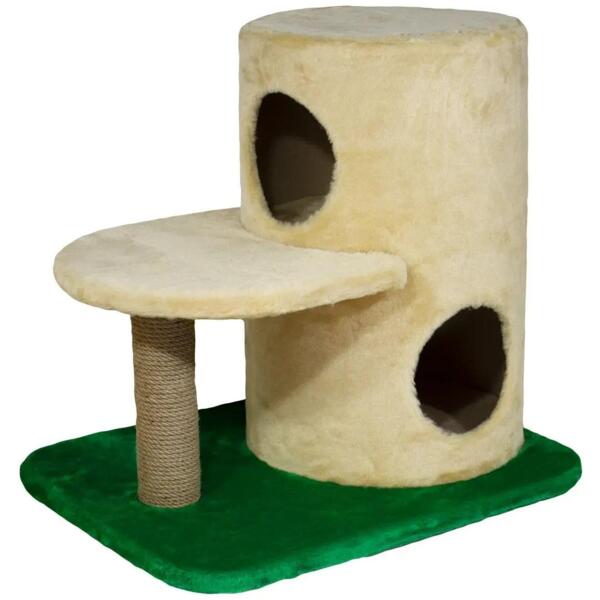 

Когтеточка-домик Lucky Pet сизалевый Башня Бежевая 54x57x45 см