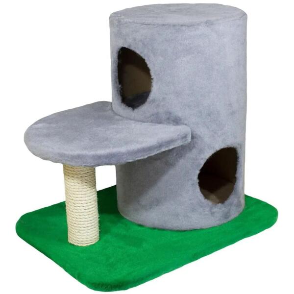 

Когтеточка-домик Lucky Pet сизалевый Башня Серая 54x57x45 см