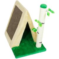 Когтеточка-домик Lucky Pet сизалевый Бивак Бежевый 50x33x46 см