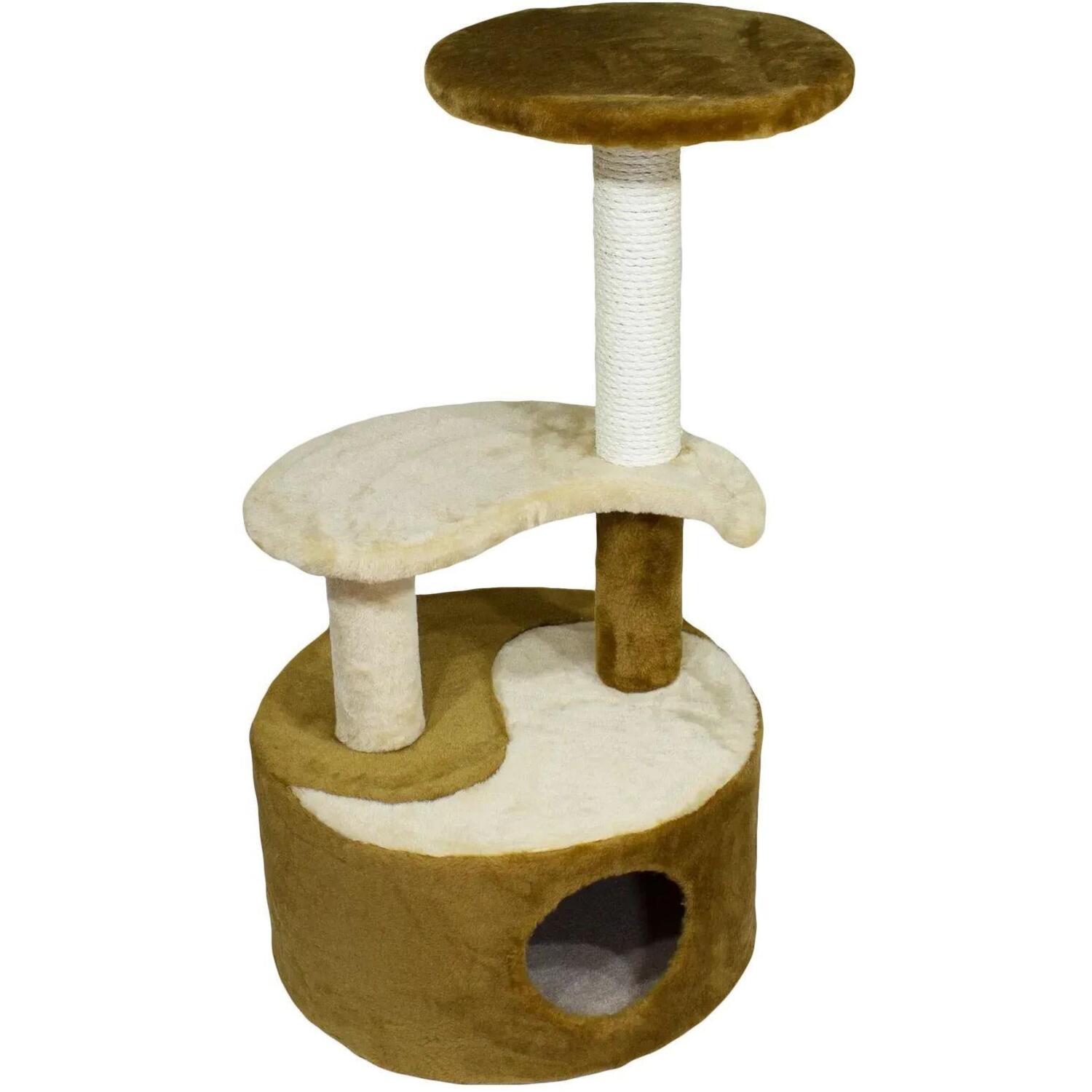 Когтеточка-домик Lucky Pet сизалевый Инь-Янь 82x44x44 см фото