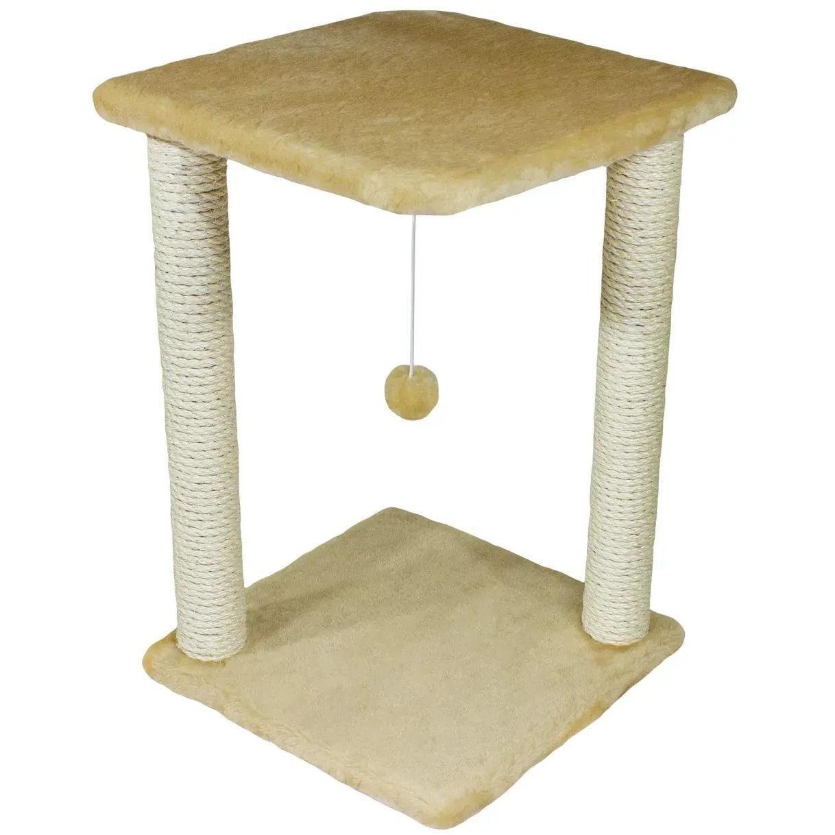 Дряпка Lucky Pet сизалевий Сімба 2 Бежевий 33х33х52 смфото