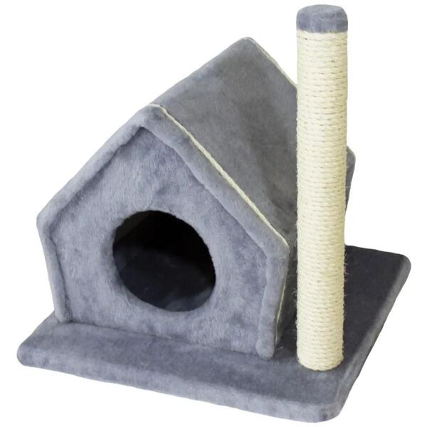 

Когтеточка-домик Lucky Pet сизалевый Фани Серый 50x40x40 см