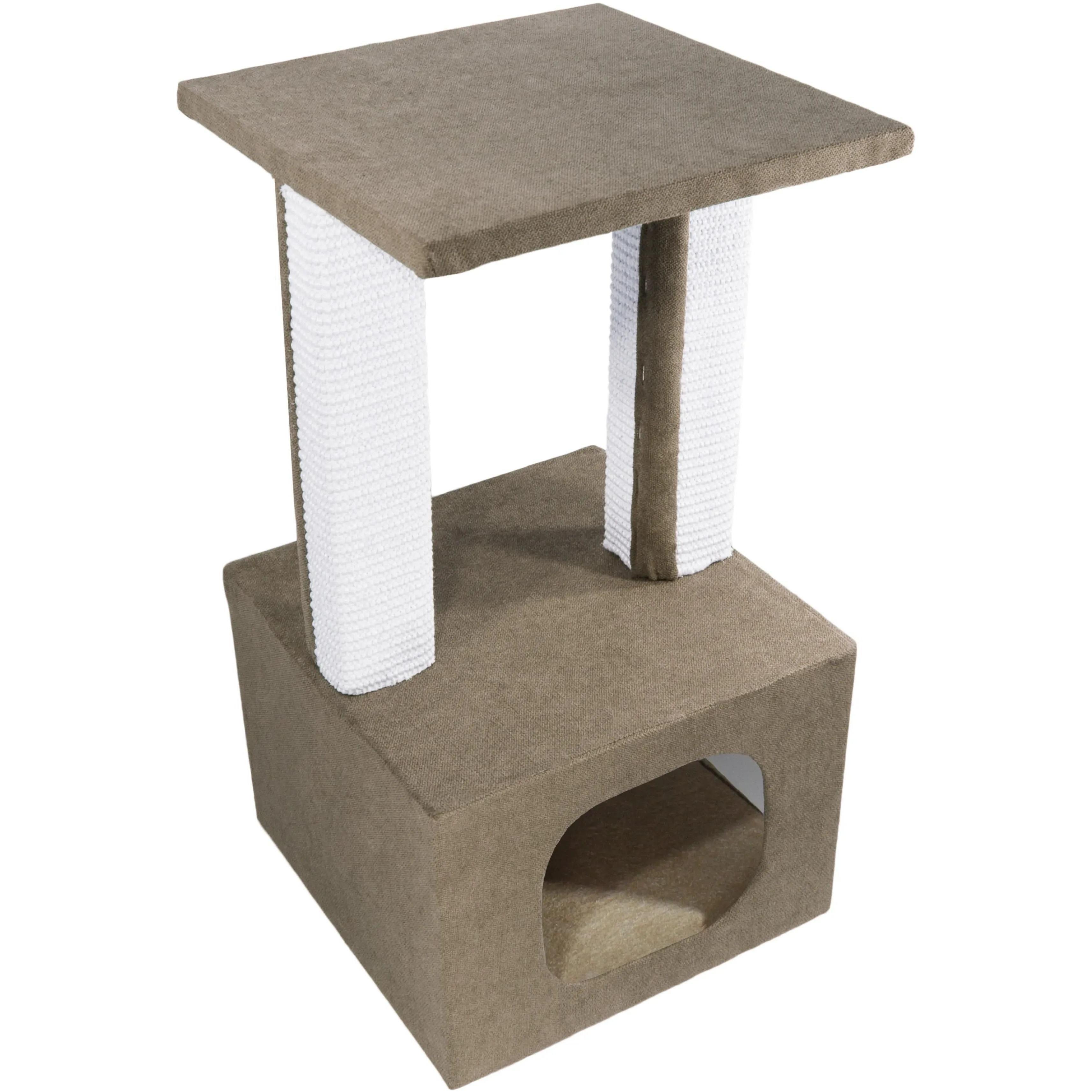 Когтеточка-домик Lucky Pet Грот Люкс коричневый 33x33x64 см фото 1