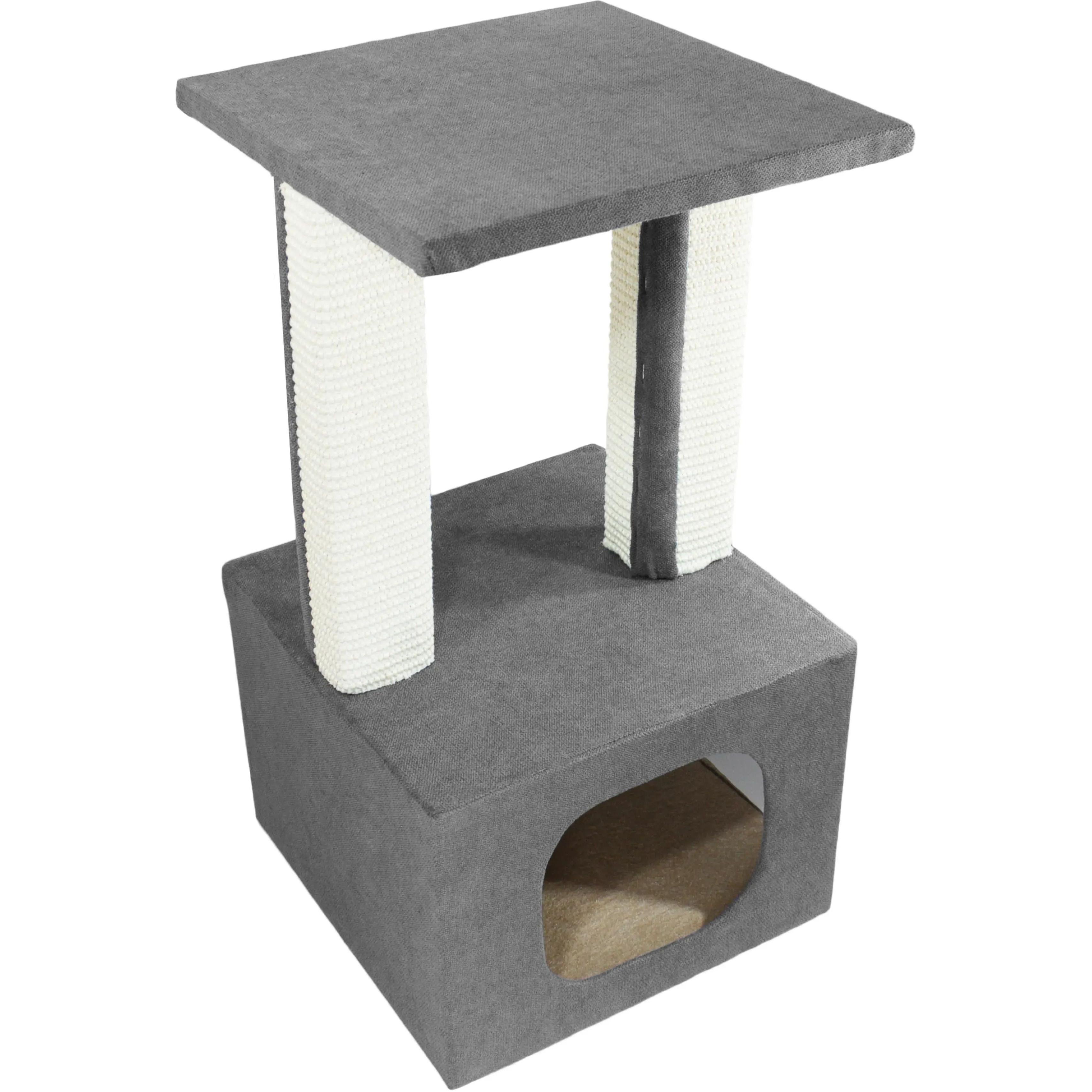 Дряпка-будинок Lucky Pet Грот Люкс сірий 33х33х64 смфото1