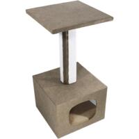 Когтеточка-домик Lucky Pet Грот коричневый 33x33x67 см