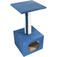 Когтеточка-домик Lucky Pet Грот синий 33x33x67 см