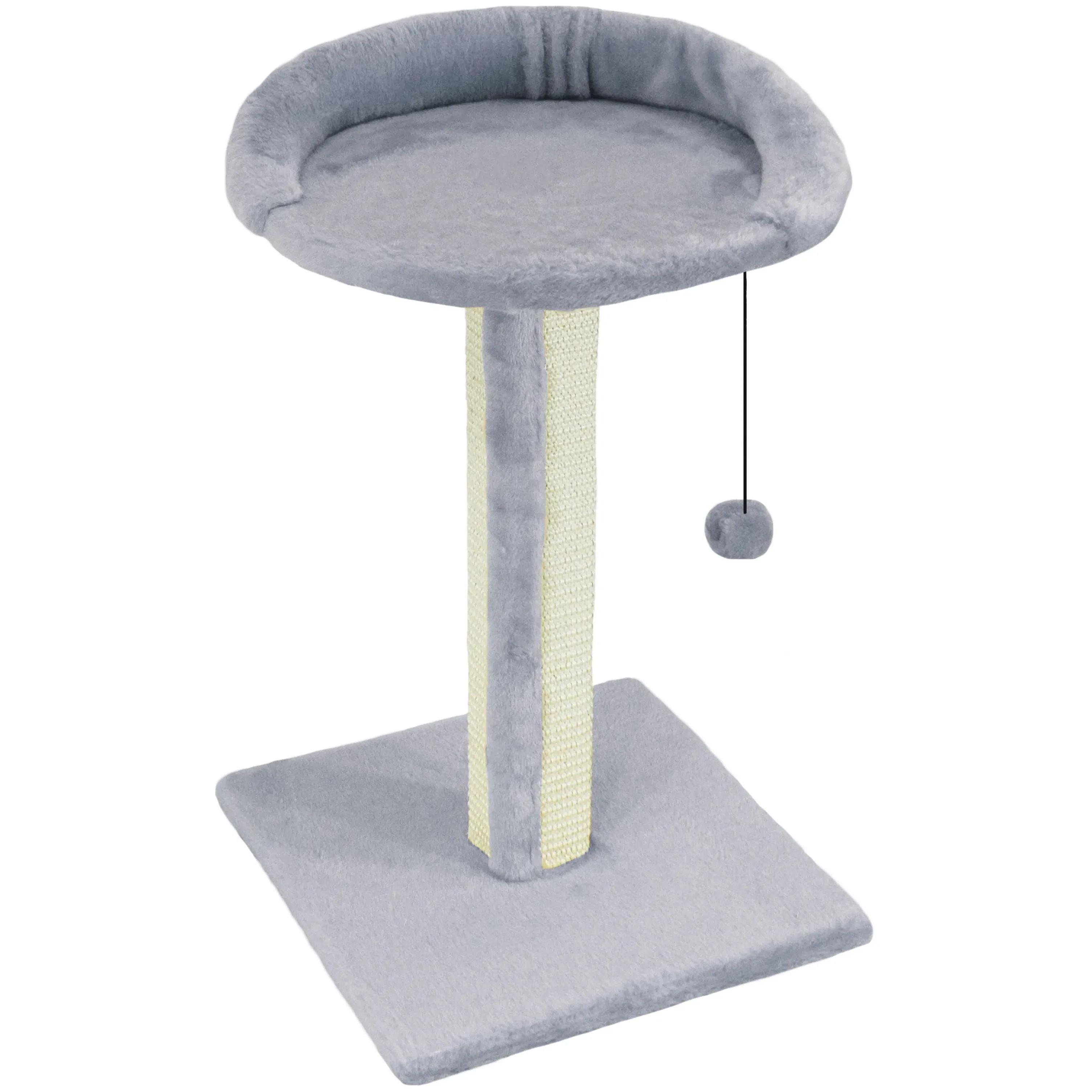 Когтеточка Lucky Pet Верховина плюс мех серый 36x36x54 см фото 1