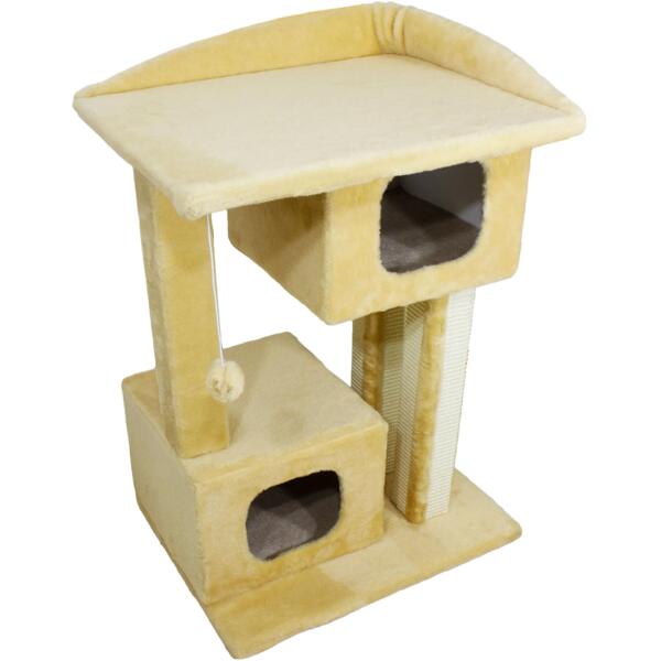 

Когтеточка-домик Lucky Pet Каньон мех бежевый 57x44x79 см