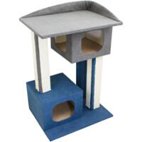 Когтеточка-домик Lucky Pet Каньон серо-синий 57x44x79 см