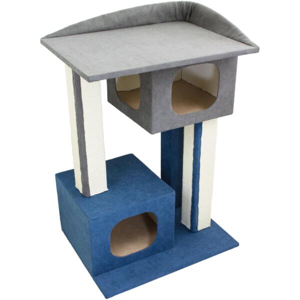 

Когтеточка-домик Lucky Pet Каньон серо-синий 57x44x79 см
