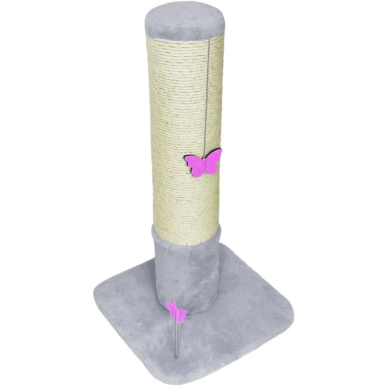 Когтеточка Lucky Pet Столбик круглый серый 38x38x73 см фото 1