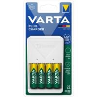 Зарядное устройство Varta Plug Charger + Аккумулятор NI-MH AA2600 мАч 4 шт. (57657101461)