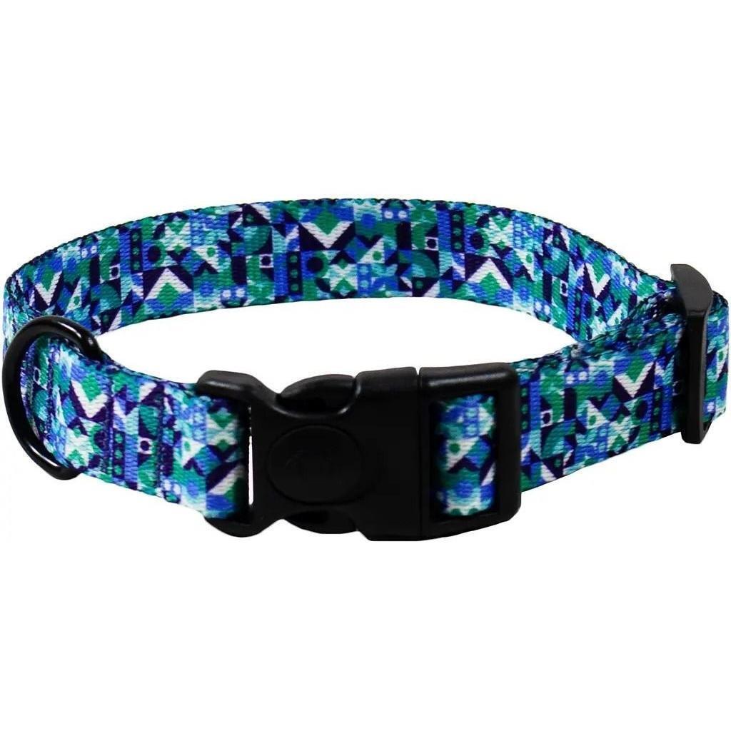 Нашийник Lucky Pet капроновий Геометрія блакитний 25мм/35-45смфото1
