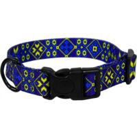 Нашийник Lucky Pet капроновий Вишиванка блакитний 20мм/30-40см
