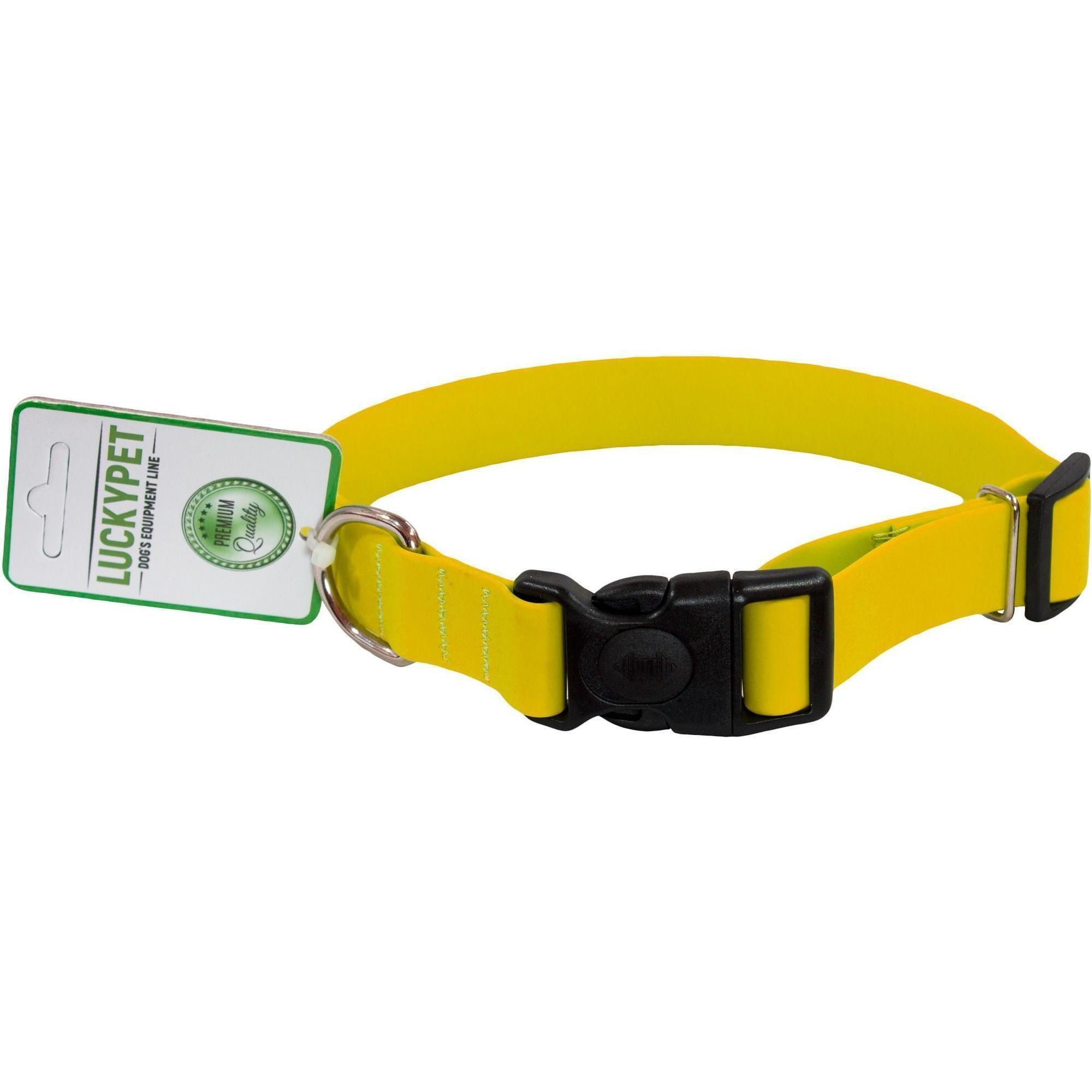 Ошейник Lucky Pet из водонепроницаемой ленты желтый 2,5см/25-35см фото 1