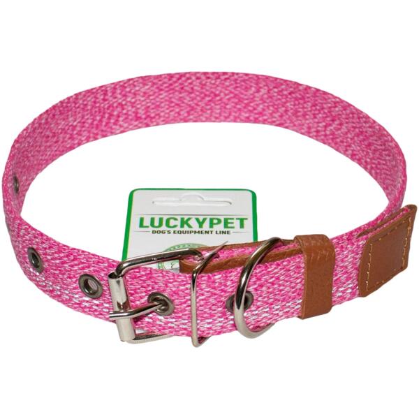 

Ошейник Lucky Pet Melange одинарный розовый светоотражающий 25мм/37-52см