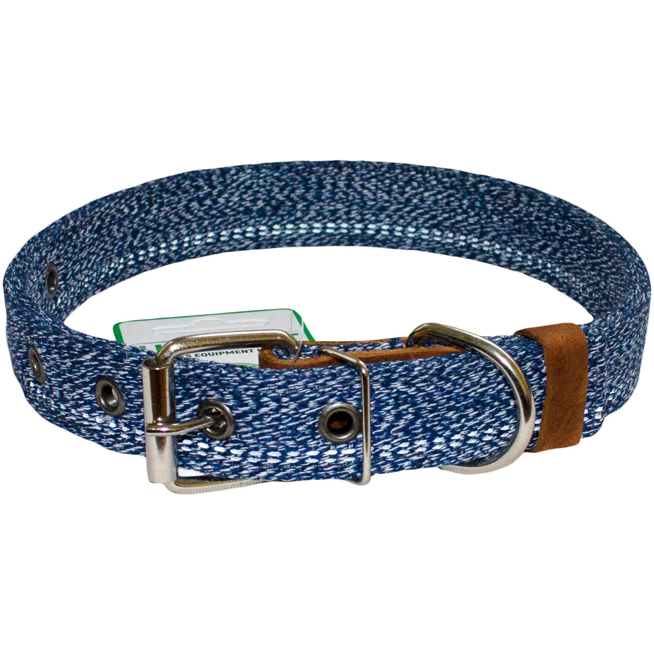 Ошейник Lucky Pet Melange двойной синий светоотражающий 20мм/30-40см фото 1