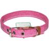 Ошейник Lucky Pet Melange двойной розовый светоотражающий 20мм/30-40см
